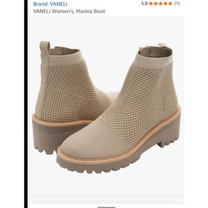 Women's Vaneli Marina ankle Boots 12M Beige